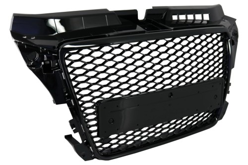 PRZEDNI GRILL BEZ EMBLEMATÓW DO AUDI A3 8P FACELIFT (2007-2012) W STYLU RS,