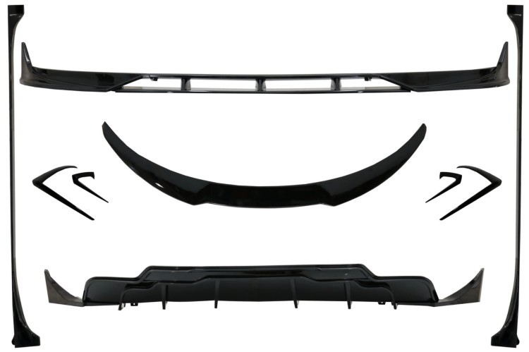 BODY KIT DOKŁADKA PRZÓD DYFUZOR SPOILER TESLA MODEL 3 (2017+) CZARNY POŁYSK