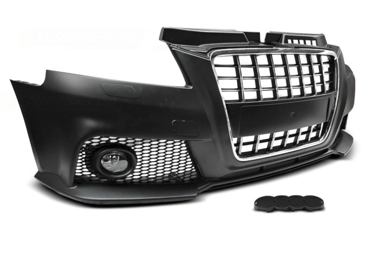 ZDERZAK PRZEDNI CHROME BLACK AUDI A3 8P 08-12 RS3 LOOK