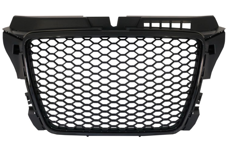 PRZEDNI GRILL BEZ EMBLEMATU DO AUDI A3 8P FACELIFT (2007-2012) RS DESIGN W