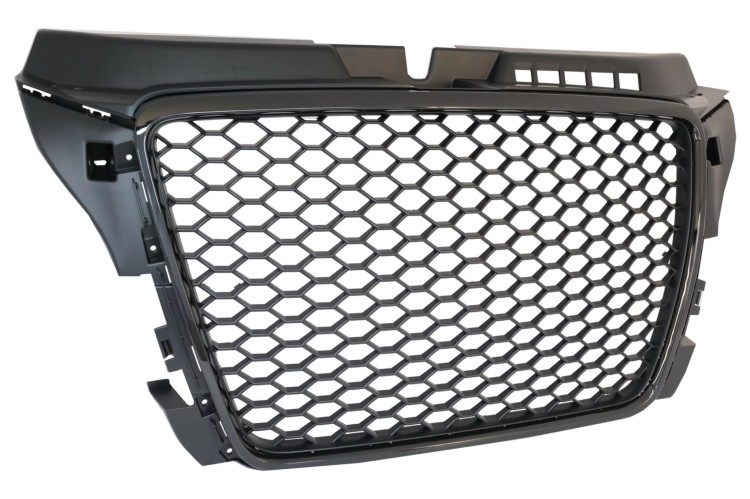 PRZEDNI GRILL BEZ EMBLEMATU DO AUDI A3 8P FACELIFT (2007-2012) RS DESIGN W