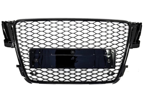 PRZEDNI GRILL AUDI A5 8T (2008-2011) RS5 DESIGN CZARNY POŁYSK PLASTER MIODU