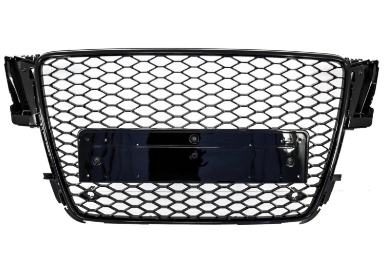 PRZEDNI GRILL AUDI A5 8T (2008-2011) RS5 DESIGN CZARNY POŁYSK PLASTER MIODU