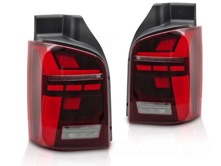 LAMPY TYLNE LED BAR RED DYNAMICZNY KIERUNKOWSKAZ VW T5 04.03-09 / 10-15
