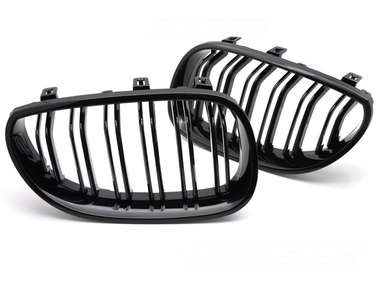 NERKI GRILL ATRAPA CZARNY POŁYSK BMW SERII 5 E60 / E61 03-10