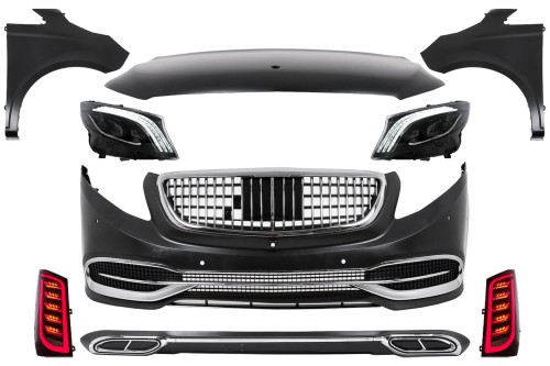 BODY KIT ZDERZAK PRZEDNI TYLNY LAMPY MASKA MERCEDES V KLASA W447 (14-19)