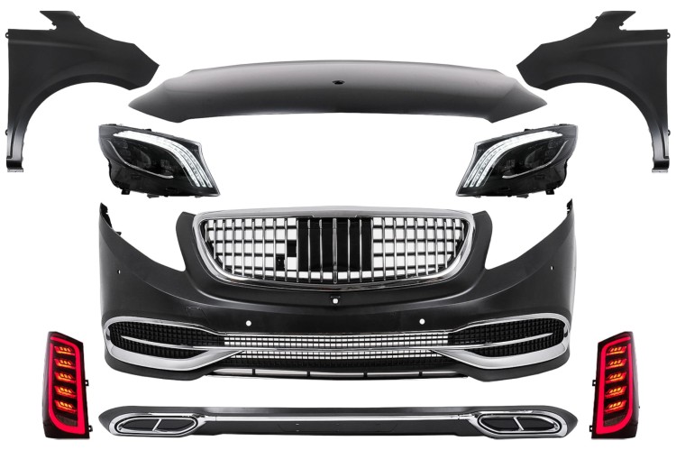 BODY KIT ZDERZAK PRZEDNI TYLNY LAMPY MASKA MERCEDES V KLASA W447 (14-19)