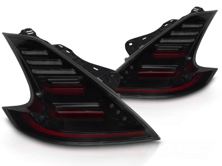 LAMPY TYLNE FULL LED TAIL LIGHTS BLACK SMOKE NISSAN 370Z 09-20