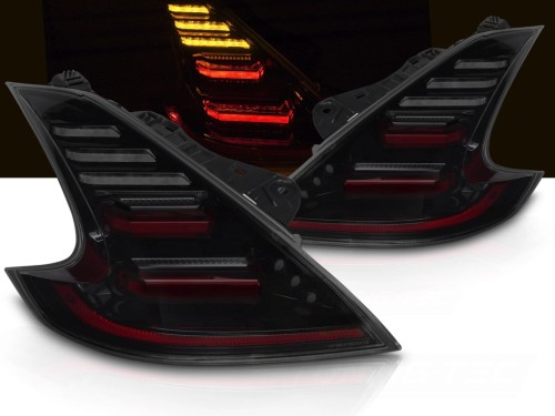 LAMPY TYLNE FULL LED TAIL LIGHTS BLACK SMOKE NISSAN 370Z 09-20