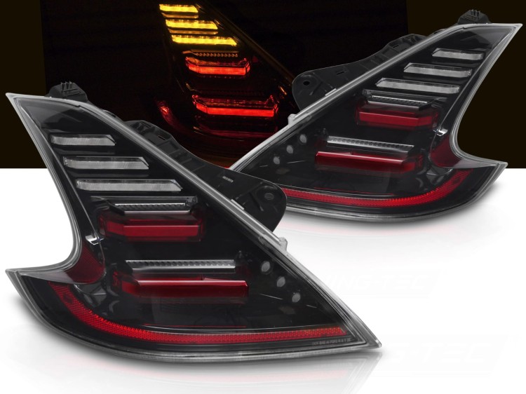 LAMPY TYLNE FULL LED TAIL LIGHTS BLACK NISSAN 370Z 09-20
