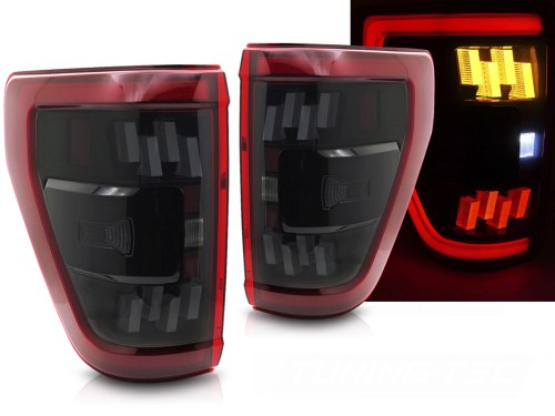 LAMPY TYLNE FULL LED TAIL LIGHTS RED SEQ FORD F150 MK14 20-23