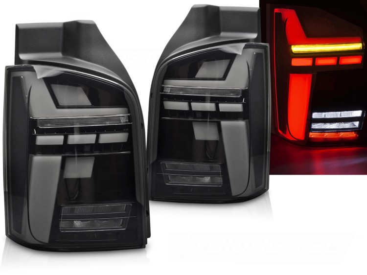 LAMPY TYLNE LED BAR TAIL LIGHTS SMOKE SEQ VW T5 04.03-09 / 10-15