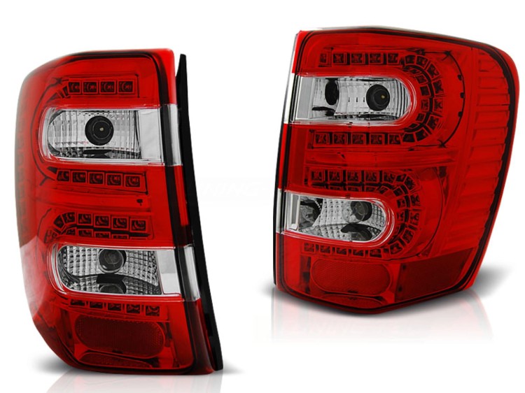 LAMPY TYLNE JEEP GRAND CHEROKEE 99-05.05 RED WHITE LED