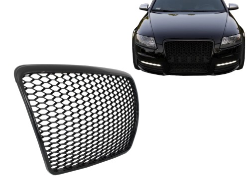 PRZEDNI GRILL BEZ OZNACZEŃ NUMERU MARKI DLA AUDI A6 4F 4F2 C6 (2004-2011) D