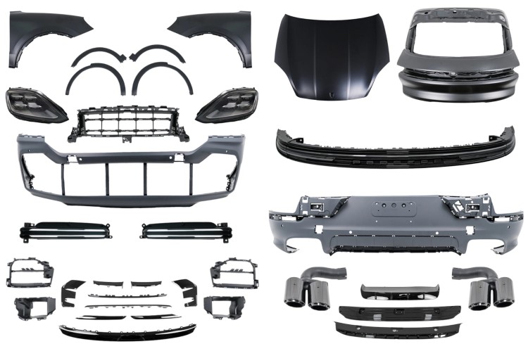 BODY KIT KONWERSJA ZDERZAK MASKA PORSCHE CAYENNE 9Y0 18-23 DO WERSJI 2024