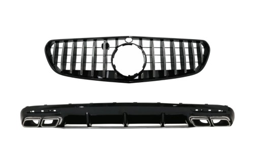 DYFUZOR GRILL KOŃCÓWKI MERCEDES S KLASA C217 COUPE (14-20) S63 AMG LOOK