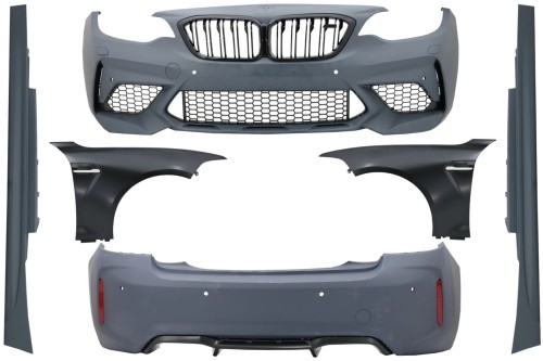 BODY KIT ZDERZAK PRZEDNI TYLNY BŁOTNIKI BMW 2 SERII F22 F23 14+ M2C DESIGN
