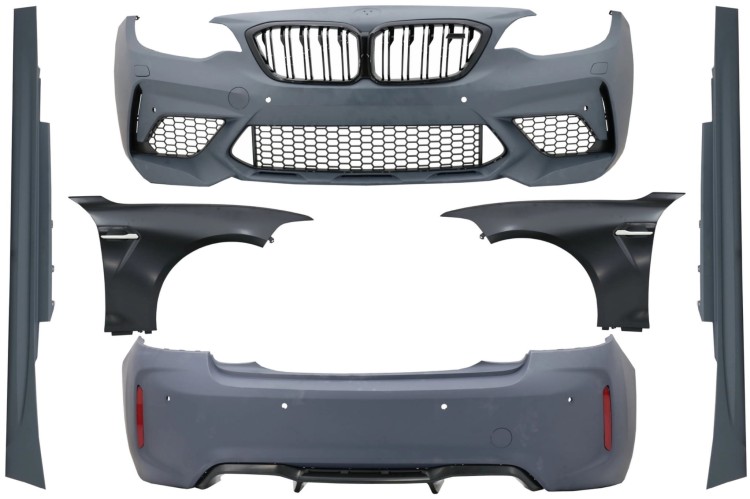 BODY KIT ZDERZAK PRZEDNI TYLNY BŁOTNIKI BMW 2 SERII F22 F23 14+ M2C DESIGN