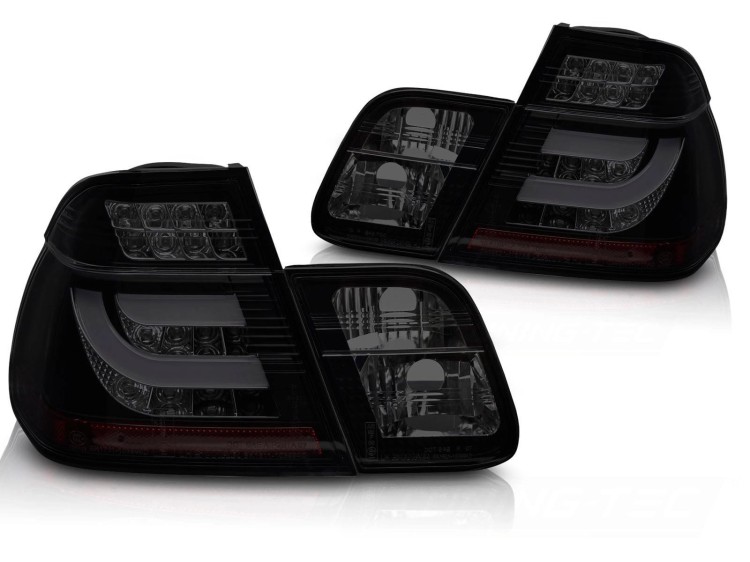 LAMPY TYLNE LED TAIL LIGHTS BLACK SMOKE BMW E46 98-01 SEDAN