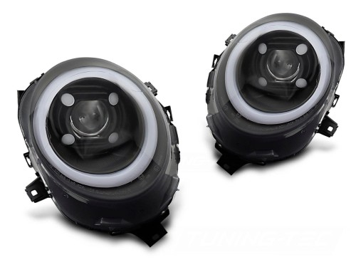 LAMPY PRZEDNIE BLACK DRL MINI (COOPER) F55 / F56 / F57 14-17
