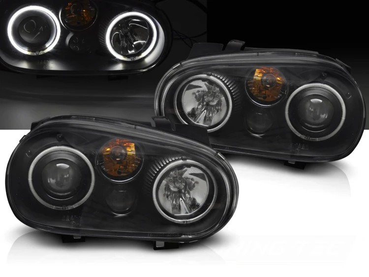 LAMPY PRZEDNIE ANGEL EYES CCFL BLACK VW GOLF IV 97-03