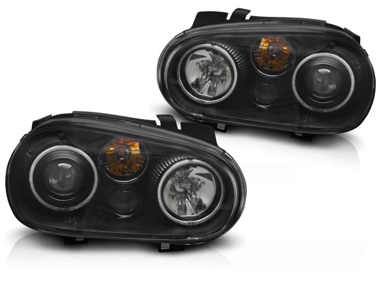 LAMPY PRZEDNIE ANGEL EYES CCFL BLACK VW GOLF IV 97-03
