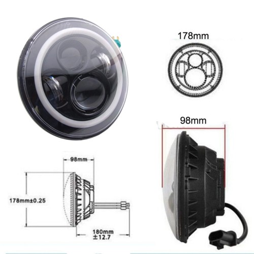 REFLEKTORY LED DRL JEEP WRANGLER JK TJ LJ LAND ROVER DEFENDER MERCEDES W463