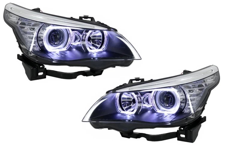 REFLEKTORY LAMPY PRZEDNIE ANGEL EYES BMW 5 SERIII E60 E61 (03-07) LCI LOOK