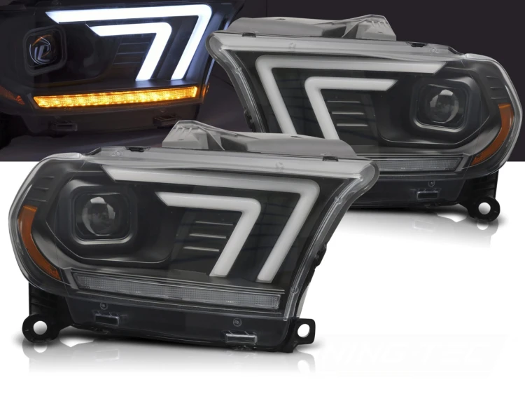 LAMPY PRZEDNIE REFLEKTORY BLACK TUBE SEQ DODGE DURANGO 10-13
