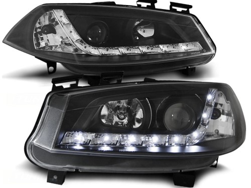 REFLEKTORY LAMPY PRZEDNIE DAYLIGHT BLACK RENAULT MEGANE II 11.02-10.05
