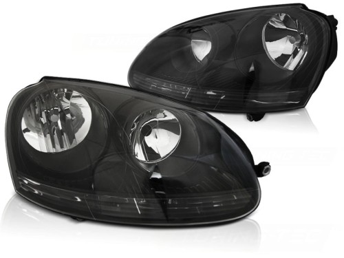 LAMPY PRZEDNIE REFLEKTORY BLACK VW GOLF 5 10.03-09