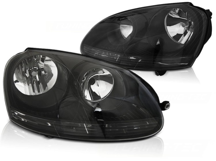 LAMPY PRZEDNIE REFLEKTORY BLACK VW GOLF 5 10.03-09