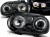 LAMPY PRZEDNIE REFLEKTORY ANGEL EYES BLACK VW GOLF 4 09.97-09.03 LED