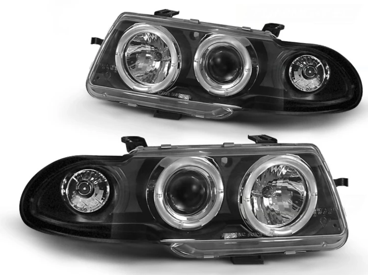 LAMPY PRZEDNIE REFLEKTORY OPEL ASTRA F 09.91-08.94 ANGEL EYES BLACK