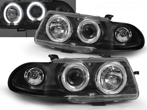 LAMPY PRZEDNIE REFLEKTORY OPEL ASTRA F 09.91-08.94 ANGEL EYES BLACK