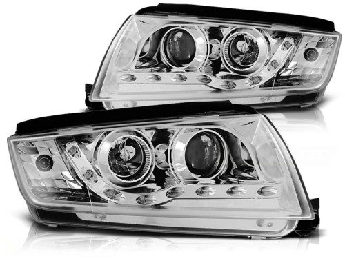 LAMPY PRZEDNIE REFLEKTORY CHROME SKODA FABIA 12.99-08 LED