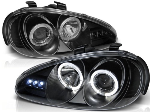 LAMPY PRZEDNIE REFLEKTORY MAZDA MX3 91-98 ANGEL EYES BLACK