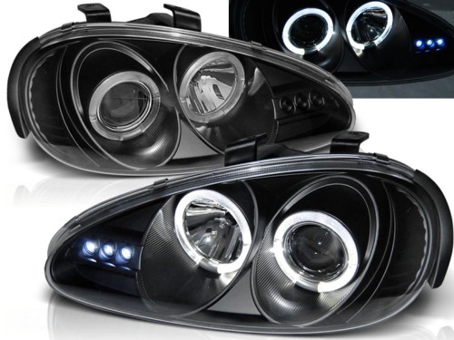 LAMPY PRZEDNIE REFLEKTORY MAZDA MX3 91-98 ANGEL EYES BLACK