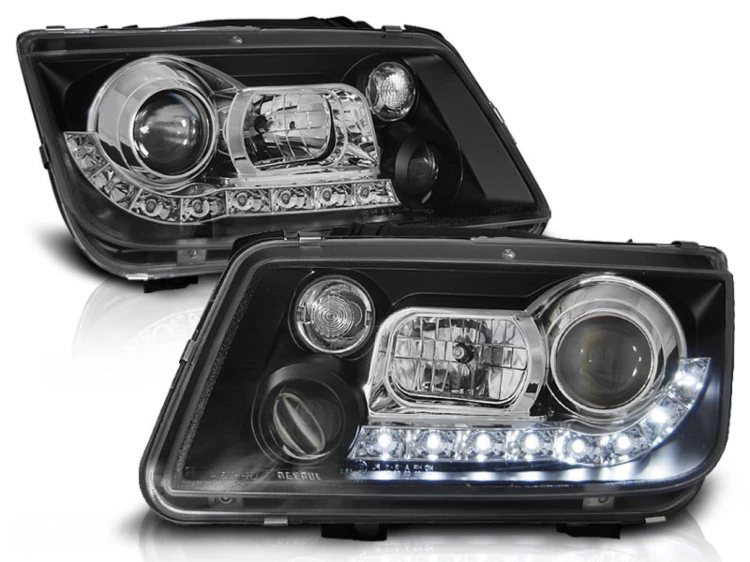 LAMPY PRZEDNIE REFLEKTORY BLACK VW BORA 09.98-05.05 LED