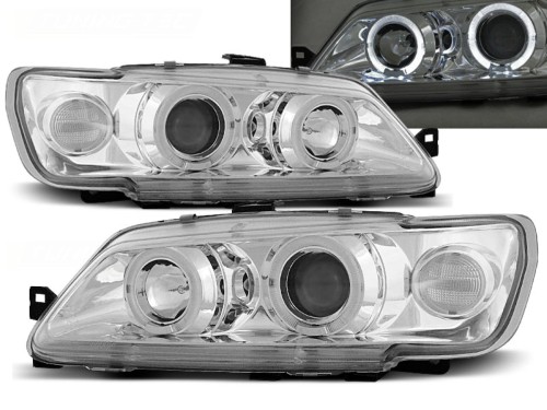 LAMPY REFLEKTORY PEUGEOT 306 93-97 RINGI CHROME