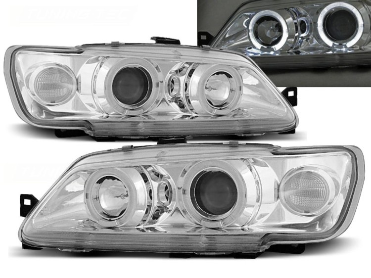 LAMPY REFLEKTORY PEUGEOT 306 93-97 RINGI CHROME