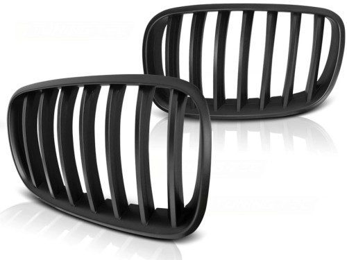 NERKI GRILL ATRAPA BLACK MATT BMW X5 E70 X6 E71 08+