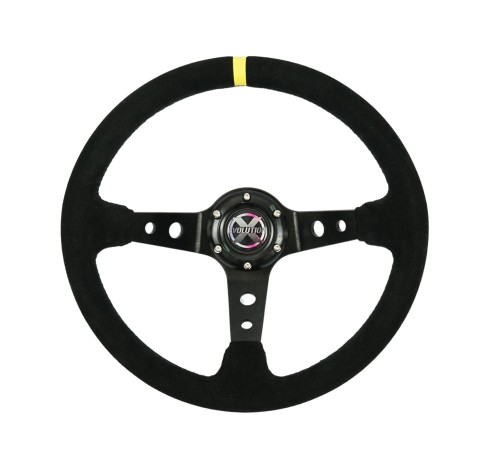 KIEROWNICA EVOLUTION X - ZAMSZ ŻÓŁTY PASEK