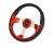 KIEROWNICA PCV PŁASKA BLACK/RED