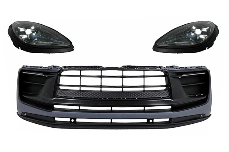 ZDERZAK PRZEDNI LAMPY KONWERSJA PORSCHE MACAN 95B (14-23) GTS DESIGN