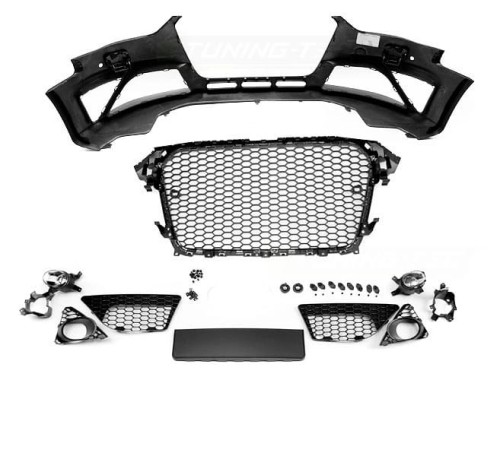 ZDERZAK PRZEDNI CHROME BLACK PDC AUDI A4 B8 12-15 RS4 LOOK