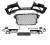 ZDERZAK PRZEDNI CHROME BLACK PDC AUDI A4 B8 12-15 RS4 LOOK