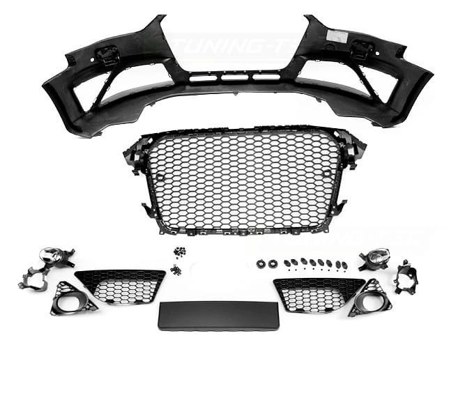 ZDERZAK PRZEDNI CHROME BLACK PDC AUDI A4 B8 12-15 RS4 LOOK