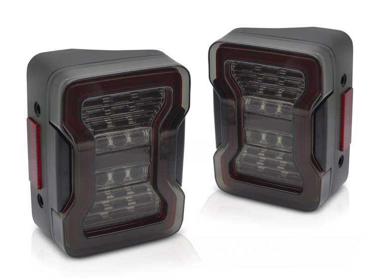 LAMPY TYLNE CHRYSLER JEEP WRANGLER JK 07-18 LED SMOKE