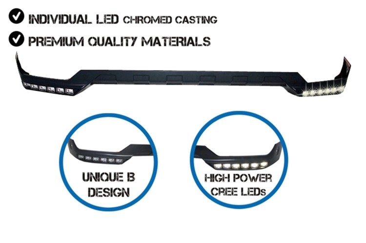 DOKŁADKA ZDERZAKA PRZEDNIEGO Z LED DRL MERCEDES G KLASA W463 (89-17) G63